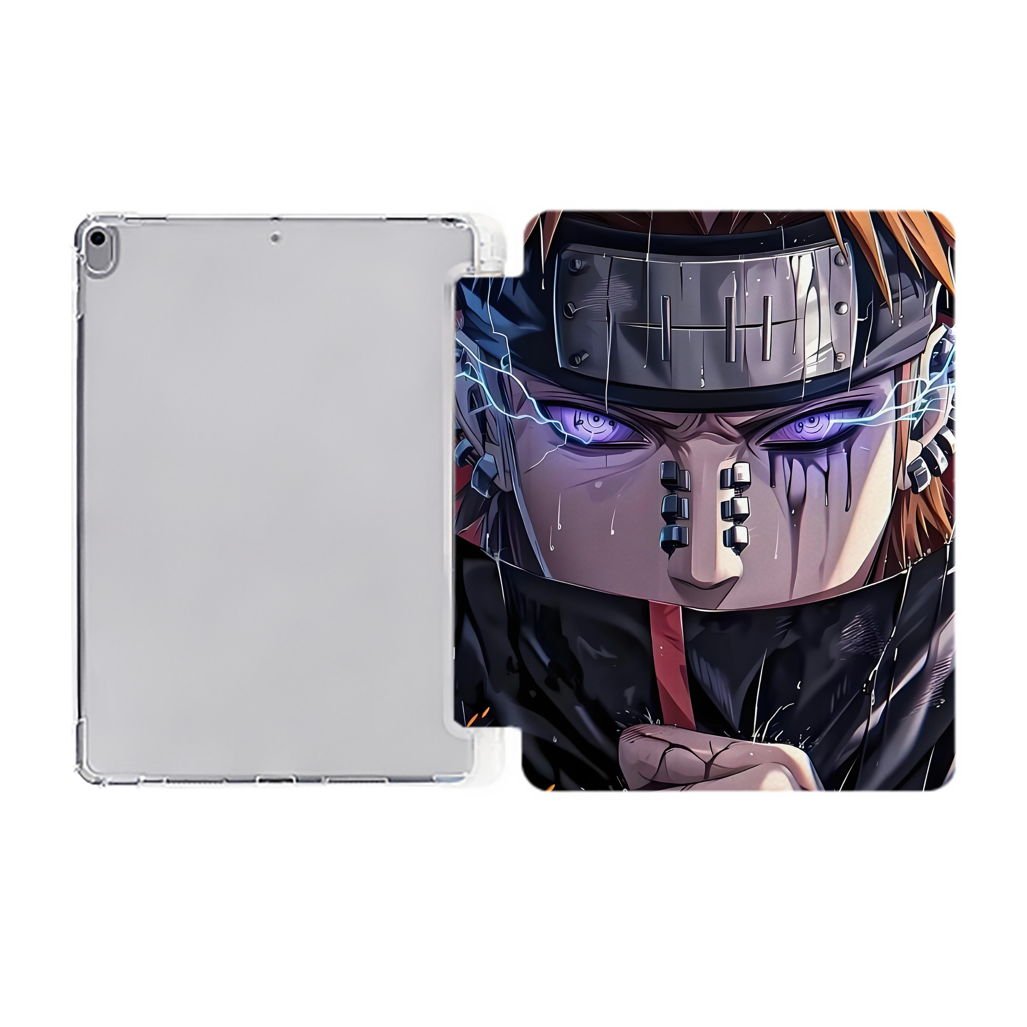 （画像用） NARUTO -ナルト- NARUTO -ナルト- 疾風伝 IPad ケース ペン収納付き 三つ折りスタンド PUレザー×シリコン 対応機種9.5/10.5/10.9インチ
